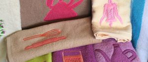 embroiderred & applique kitchen towels